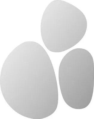 Produktbild von Satz von 3 organischen Wandspiegeln - 3 Größen - SANIJI