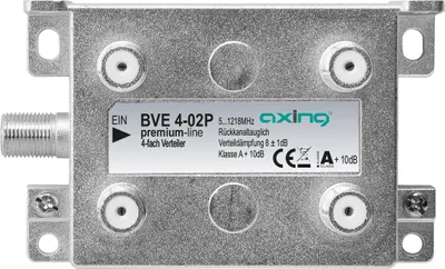 Image de Axing BVE 4-02P, Séparateur, 5 - 1218 MHz, Gris, A, 8 dB, F