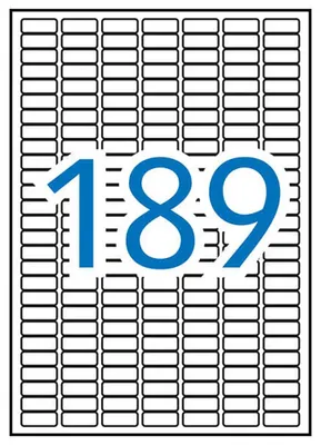 Image de APLI 12927 Étiquettes permanentes, 25,4 x 10,0 mm, 10 feuilles