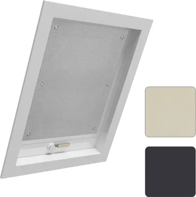Produktbild von WOLTU Thermo Dachfenster Rollo ohne Bohren Sonnenschutz Verdunkelungsrollo mit Saugnäpfen, Thermorollo Hitzeschutz für Dachfenster Dunkelgrau, 48x73 cm