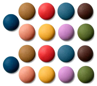 Produktbild von 18 bunte Kühlschrankmagnete, runde 18mm Resin-Magnete für Kühlschrank und Magnettafel