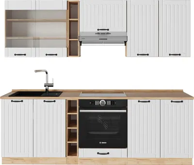 Obrázek produktu pro Kuchyňský kout Vicco Fame-Line Bílý venkovský dům 235 cm , PD Dub, Model 57550