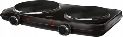 Zdjęcie produktu dla Przenośna elektryczna płyta grzewcza dwupalnikowa (18 cm/15 cm) Sencor, 2500 W, czarna