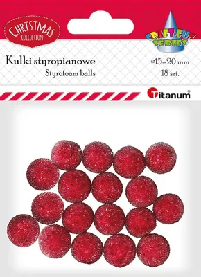 Produktbild von Styropor-Kristallkugeln rot 1,5-2 cm Titanum