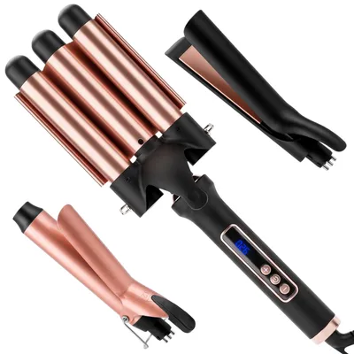 Produktbild von Lockenstab Set 3 in 1,Glätteisen mit Verschiedenen Aufsätzen,Große Locken