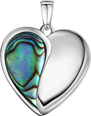 Produktbild von V Anhänger 925/- Sterling Silber 2,6cm blau Abalone 279240051