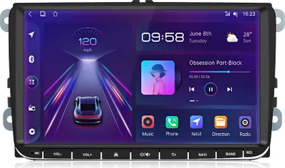 Produktbild von 9" Android12 WiFi Radio samochodowe GPS NAVI BT SWC Touch Dla VW Golf Passat Seat 1+32G 4Core