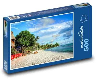Obrázek produktu pro Puzzle 500 Tropická pláž s palmami - martinpuzzle