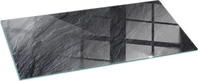 Obrázek produktu pro Skleněná podlahová deska pro 125x50 cm - Krbová deska skleněná - Krbová deska skleněná - Ochranné sklo - Ochranná deska proti jiskrám - Skleněná podlahová deska nehořlavá - Tepelná ochrana - Ochrana podlahy ze skla - Kamenná povrchová struktura