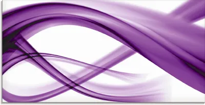 Produktbild von ARTland Glasbild Abstrakte Komposition (violett) Größe: 100x50 cm