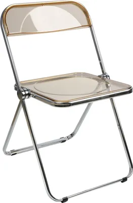 Produktbild von Acryl Klappstuhl Campingstuhl Stuhl mit Rückenlehne für Garten, Terrasse und Balkon Bernsteinfarben