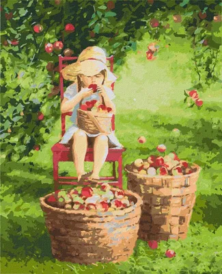 Produktbild von Malen nach Zahlen – Apfel 40 x 50 cm – Ideyka