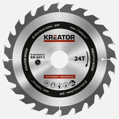 Obrázek produktu pro Pilový kotouč Ø 185 x 30 x 2,2 mm 24 zubů na dřevo + 3 redukční kroužky