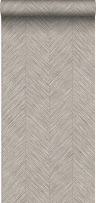Zdjęcie produktu dla Sanders & Sanders Tapeta motyw jodełki ciemny beż 53 cm x 10 m