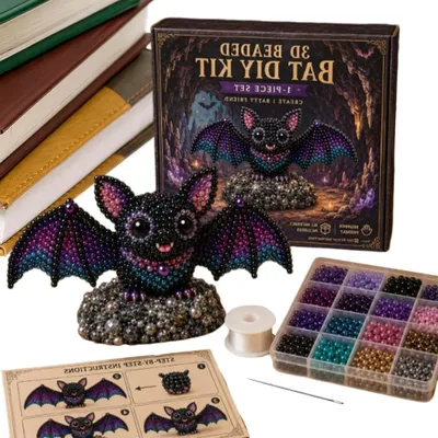 Obrázek produktu pro Sada na výrobu korálkových figurek – 3D sada zvířátek – Kreativní zábava – Precizní zpracování – 26 x 18 x 3 cm