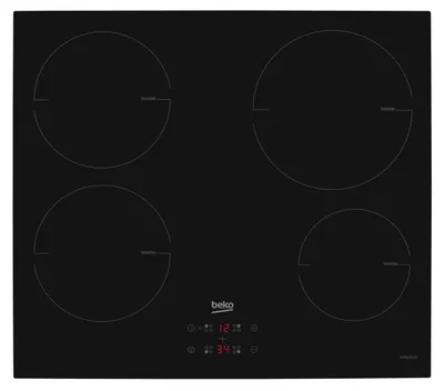 Produktbild von Beko HII 64400 MT-Autarkes Induktionskochfeld, 60 cm breit, 4 Kochzonen, Sensortasten, Timer, rahmenlos (für aufgesetzten oder flächenbündigen Einbau) schwarz