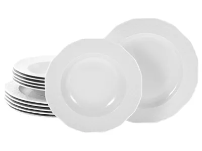 Obrázok produktu pre CreaTable, 24590, Arianne White, jedálenský servis 12 ks, porcelán