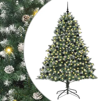 Image de vidaXL Arbre de Noël artificiel avec 300 LED avec support Vert 240 cm