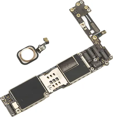 Image de Carte mère de téléphone portable, Carte mère de téléphone, Installation professionnelle fiable, Carte de circuit imprimé légère avec déverrouillage par empreinte digitale Touch-ID pour la réparation (64GB)