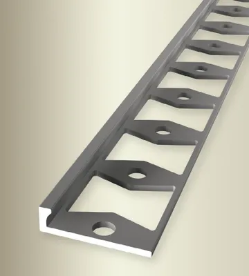 Produktbild von PROVISTON | Einfass- & Abschlussprofil | Aluminium | 21 x 4.5 x 2500 mm | Edelstahl | Einschubprofil | Abschlussleiste | Bodenprofil