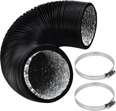 Obrázok produktu pre Ohybná odtoková hadica 125 mm, čierna, PVC, 2 ks
