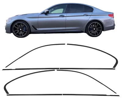 Für BMW 5er G30 Limo 16-23 Shadow Line Zierleisten Fensterleisten Schwarz Glanz in der Farbe Schwarz von Carparts-Online GmbH