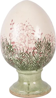 Produktbild von Clayre & Eef Dekorationsfigur Ei Ø 15x24 cm Beige Keramik