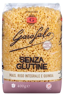 Produktbild von Italian Gourmet Glutenfreie Anellini Pasta – Mais, Vollkornreis & Quinoa – 24x400g Vorratspack – ideal für Suppe & Pasta – italienische Nudeln ohne Gluten + Italian Gourmet Polpa