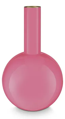 Metallvase, mittelgroß, rosa, 19 x 33 cm