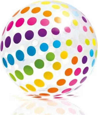 Produktbild von INTEX Jumbo Wasserball Strandball Luftball Aufblasbarer Ball Badespa 80 cm
