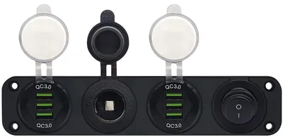 Produktbild von ProRide 12V USB-Autolader 6 Ports QC3.0 - Schalter + 12V Steckdose