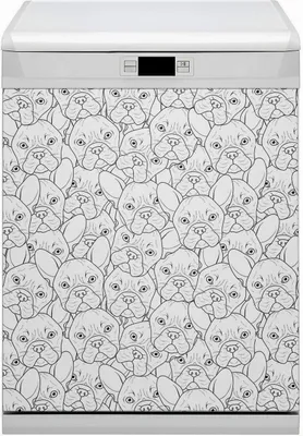 Produktbild von Magnete  Küche Magnetmatte Magnet für Spülmaschine Abwaschbar Dekor 60x80 cm  - Hundebulldogge