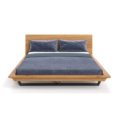 Produktbild von Massivholzbett Nova Slim 200x200, Massivholz, Designermöbel