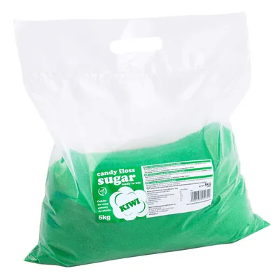 Produktbild von Farbiger Zuckerwattezucker, grün, Kiwigeschmack, 5kg