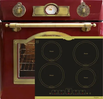Produktbild von Herd Set Autark Kaiser Empire EH 6355 RotEm Elektro Einbau Backofen Autark 60cm 67L 8 Funktionen in ROT+KCT 6195 IEm Induktionskochfeld 60cm