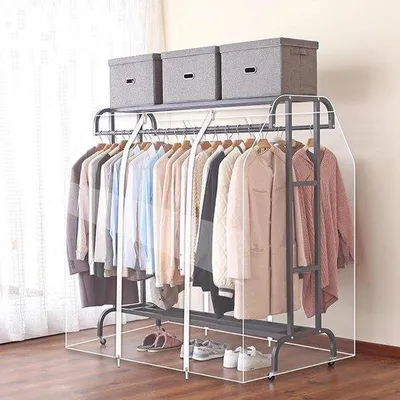 Imagen del producto de Perchas transparentes con cremalleras resistentes - 95x145 cm