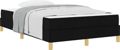 Produktbild von Boxspringbett mit Matratze Schwarz 120 x 200 cm Stoff