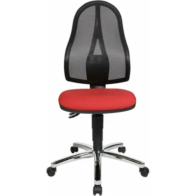 Produktbild von TOPSTAR Bürostuhl Point 60 Netz 8169NETG210 Stoff rot Gestell chrom