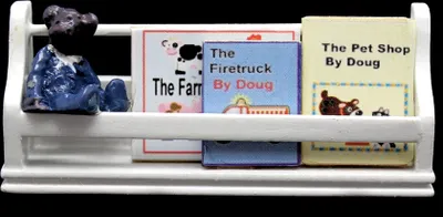 Produktbild von 1zu12 Miniatur Regal mit Puppenhaus Bücher