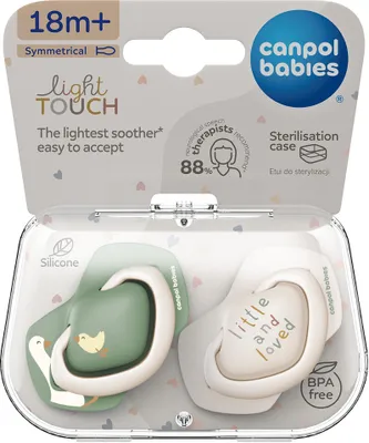Obrázok produktu pre CANPOL symetrický silikónový cumlík 18m+ GOOSE 2-pack