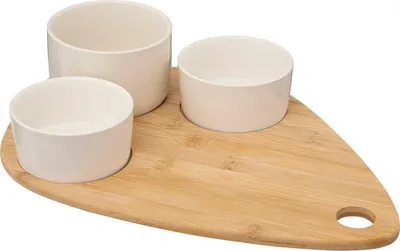 Produktbild von Aperitif-set "bambus" 4-teilig weiß - SG Secret de Gourmet
