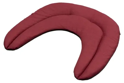 Produktbild von Leinsamen Nackenhörnchen mit Kammern weinrot - Leinsamenkissen - Nackenkissen - Wärmekissen für Nacken