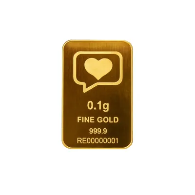 Zdjęcie produktu dla RECENS Gold Gift – 0,1 g złota 999,9 z osobistą wiadomością NFC