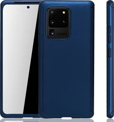 Produktbild von Handyhülle Schutzhülle für Samsung Galaxy S20 Ultra Full Case Cover Displayschutz 360 Blau