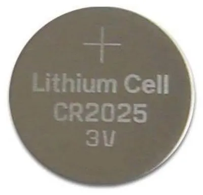 Immagine prodotto di CR2025, batteria a bottone da 3 V, confezione da 2 pezzi, ideale per orologi, telecomandi e piccoli dispositivi elettronici