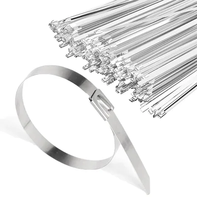 50 Edelstahl-Kabelbinder, rostfrei, 10×200 mm