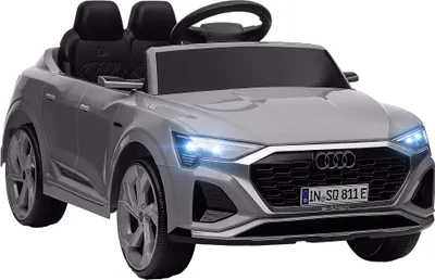 Produktbild von AIYAPLAY Kinder Elektroauto 12V Kinderauto mit 2,4G Fernbedienung, MP3 Musik & Hupe, Elektrofahrzeug mit Scheinwerfer, 4 gefederte Räder, 3-5 km/h, für 3-6 Jahre Kinder, Grau