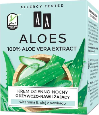 Produktbild von AA Aloe 100% Aloe Vera Extrakt nährende und feuchtigkeitsspendende Tages- und Nachtcreme 50ml