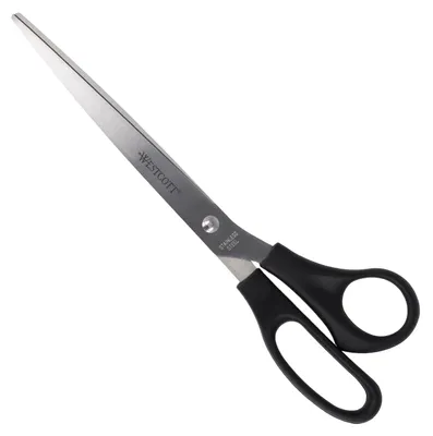 Produktbild von Westcott Schere 10" (25,4 cm) Schwarz, Büroschere mit schwarzen Kunststoffgriffe