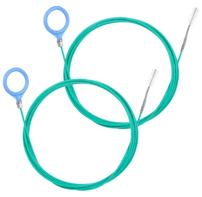 Image de 2 brosses de nettoyage pour toit ouvrant de voiture, longueur 300 cm, outil flexible pour le nettoyage des canalisations
